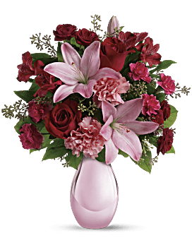 Teleflora's Roses and Pearls Bouquet